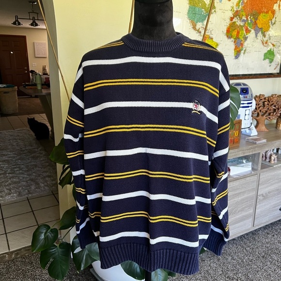 Tommy Hilfiger Blue and Yellow Crewneck Sweater - Picture 5 of 7